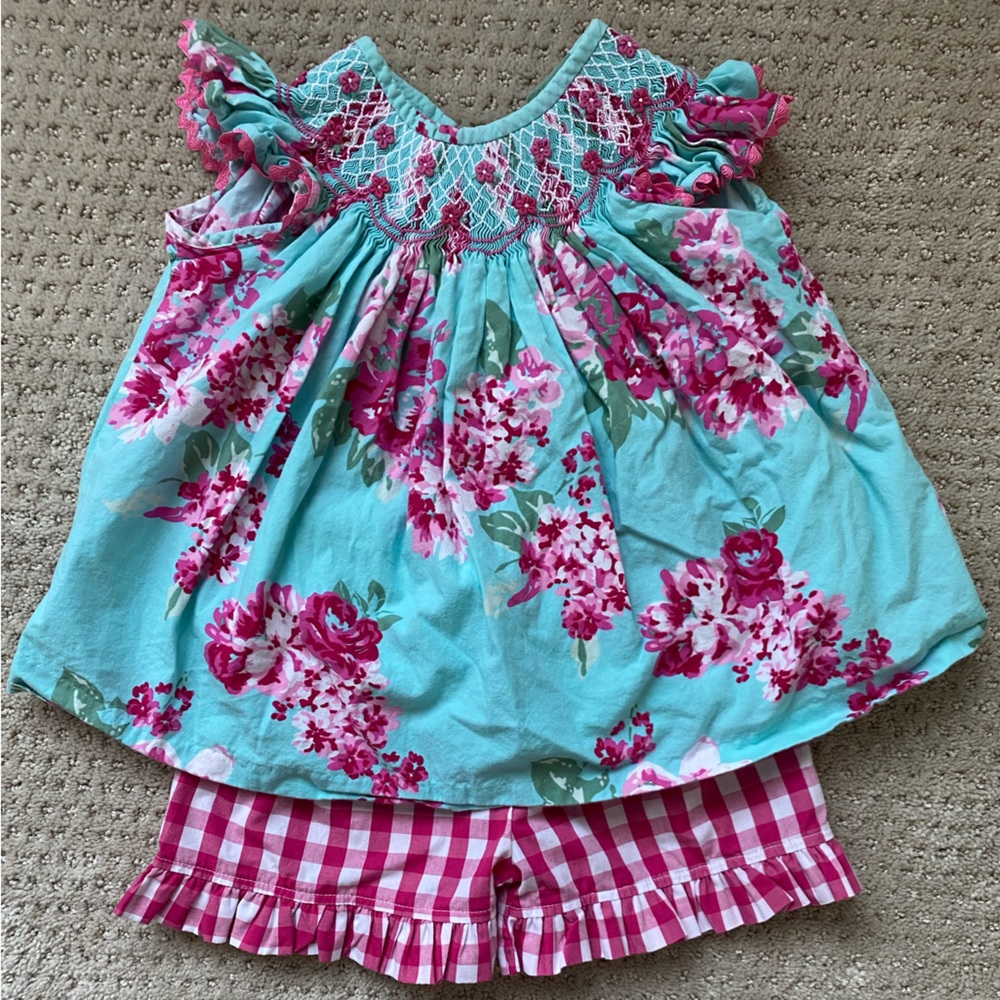 Smocked Auctions set, size 3T